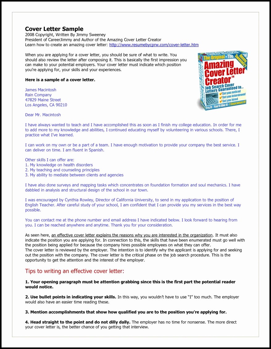 Amazing Cover Letter Creator Download