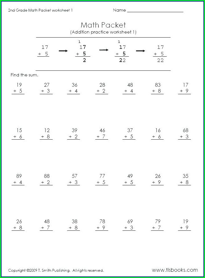 2nd Grade Mental Math Addition And Subtraction Worksheets Worksheet ...