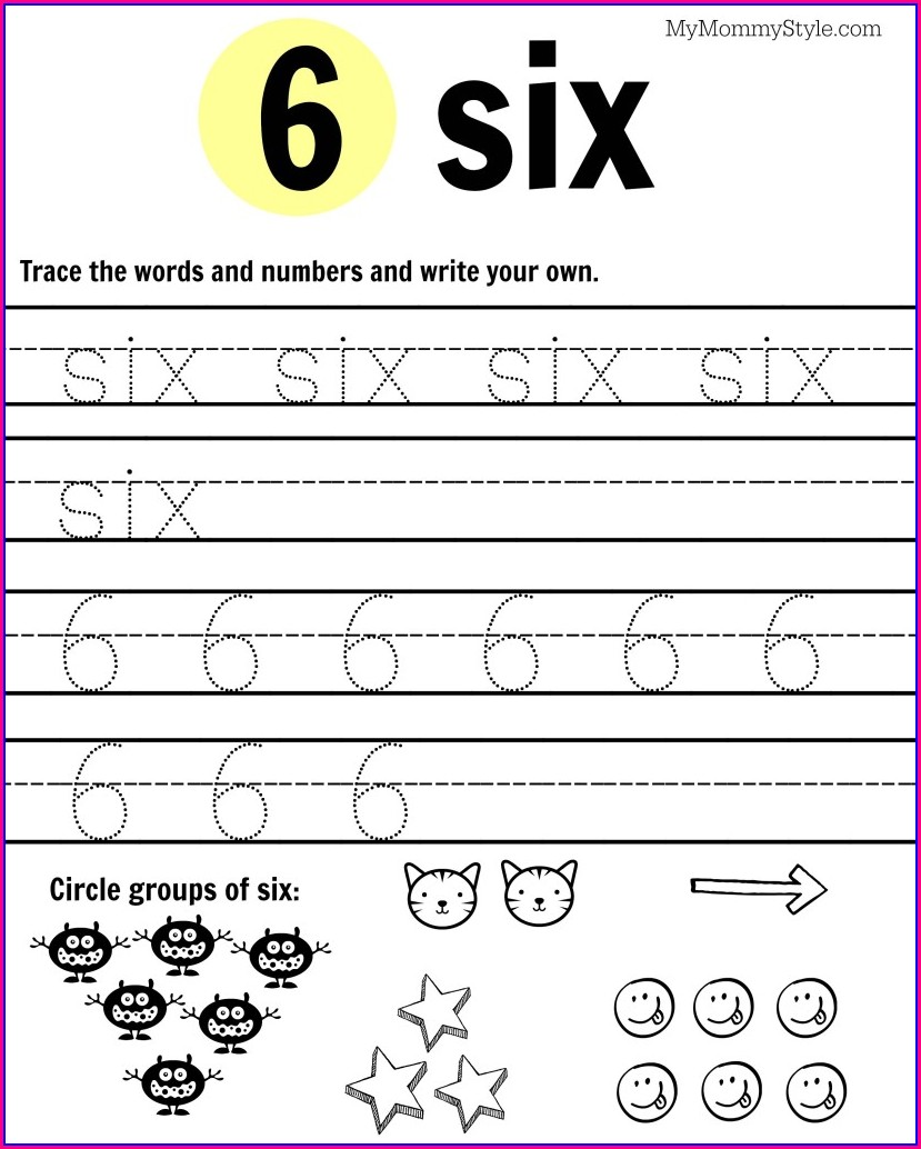 Number 6 And 7 Worksheet