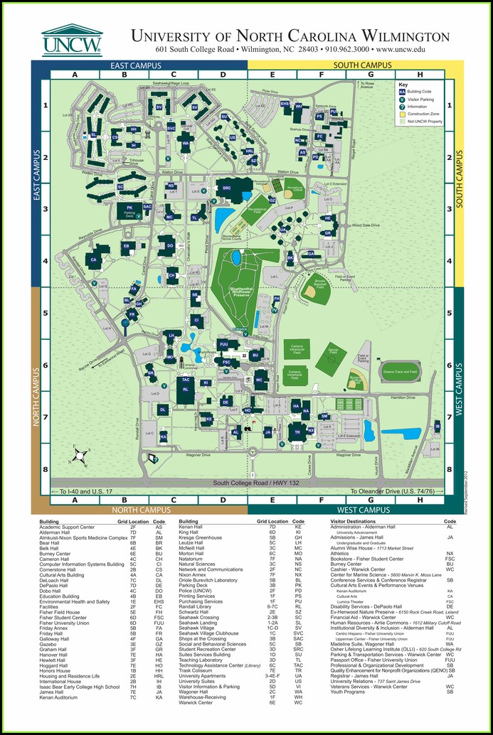 Uncw Campus Map Osprey Hall