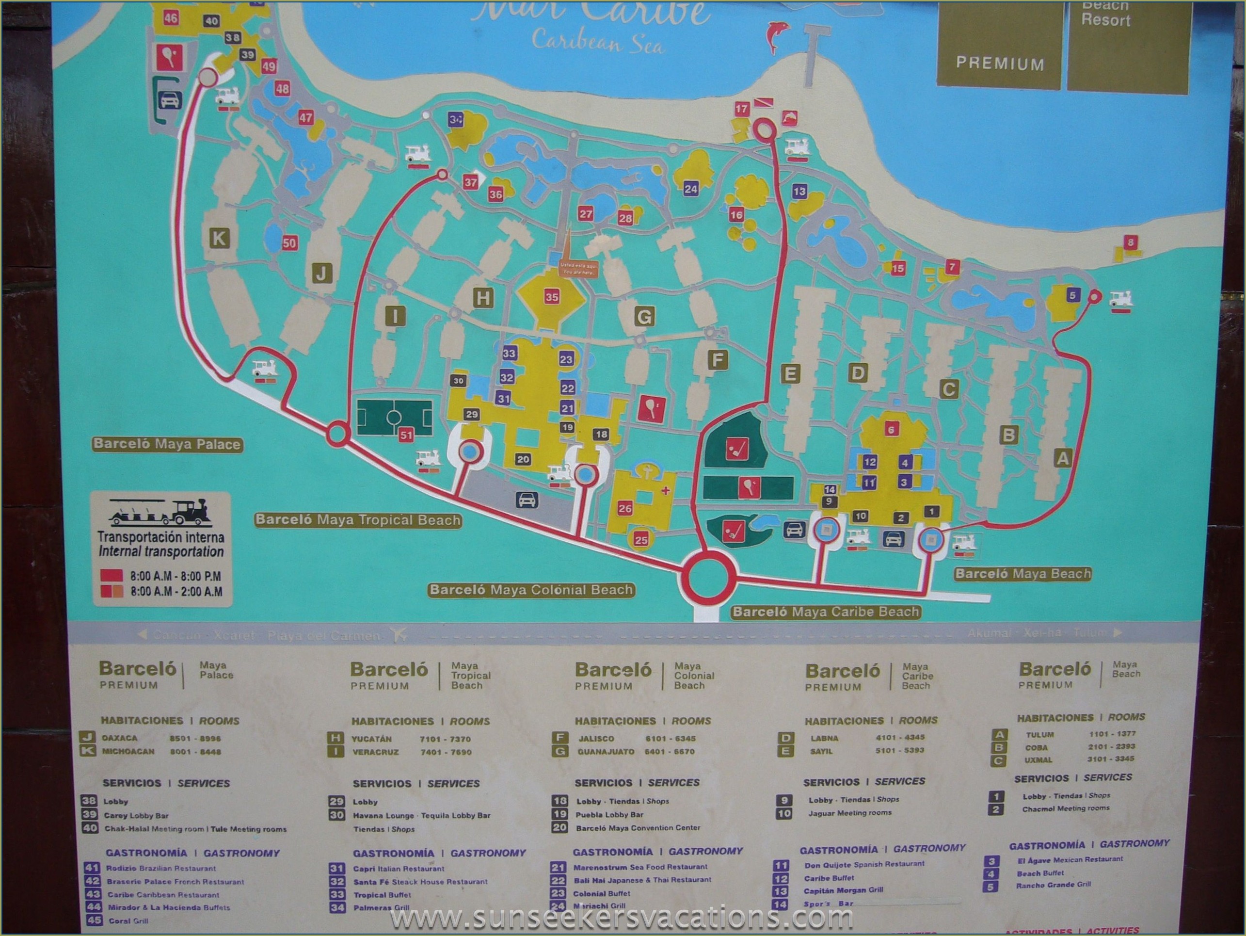 Barcelo Riviera Maya Map Of Resort