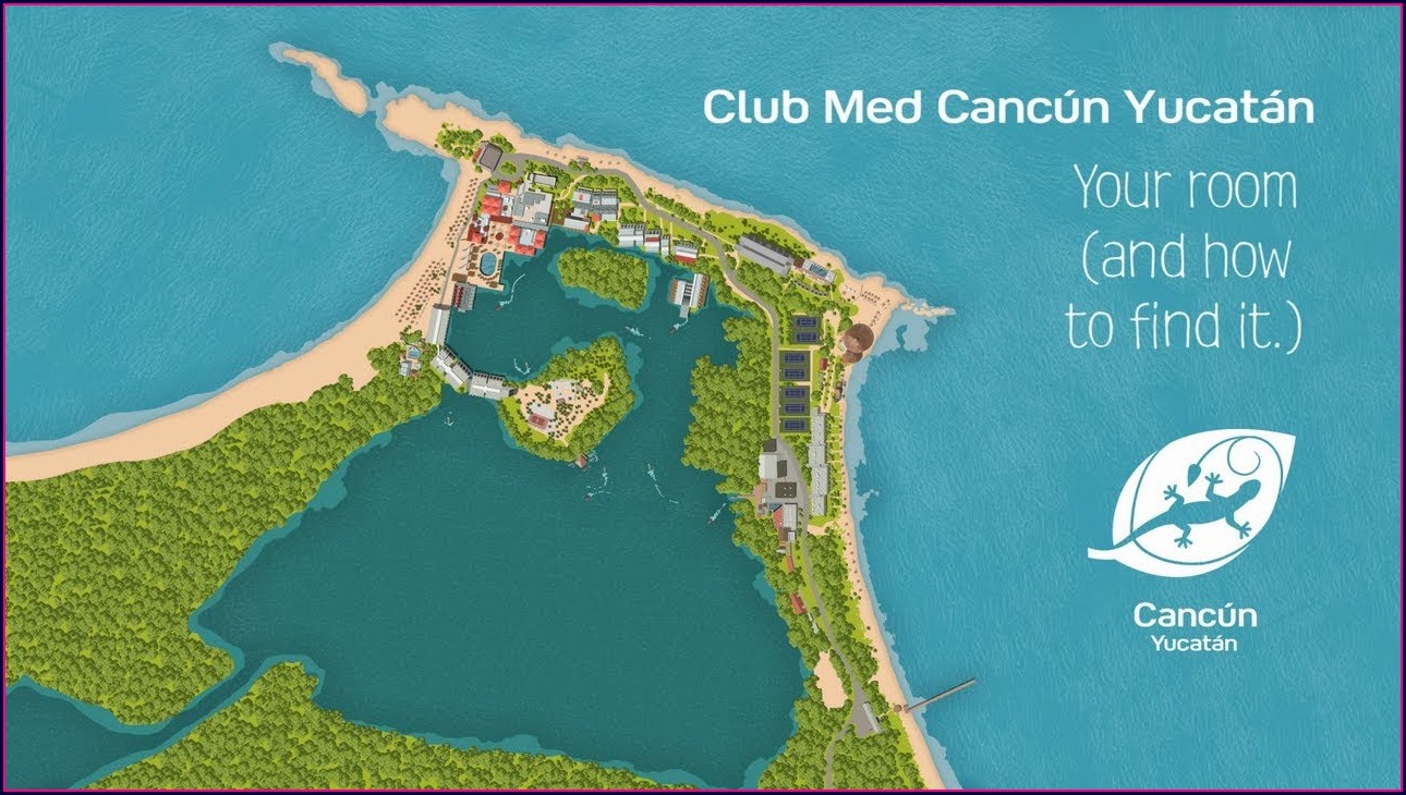 Club Med Cancun Map Of Resort