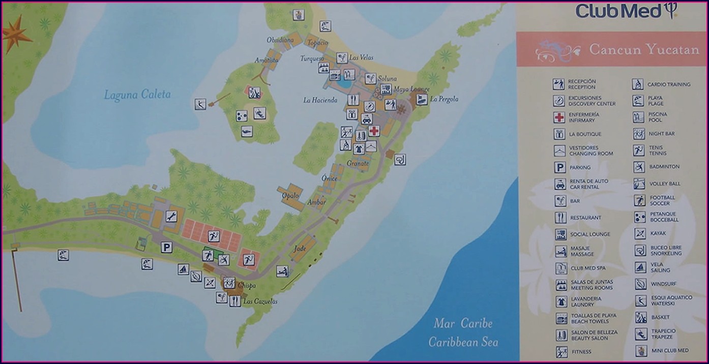 Club Med Cancun Resort Map