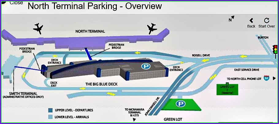 Dtw Airport Parking Map