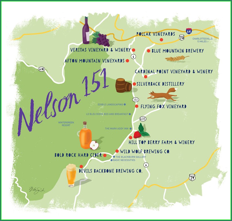 Map Of Wineries In Charlottesville Va