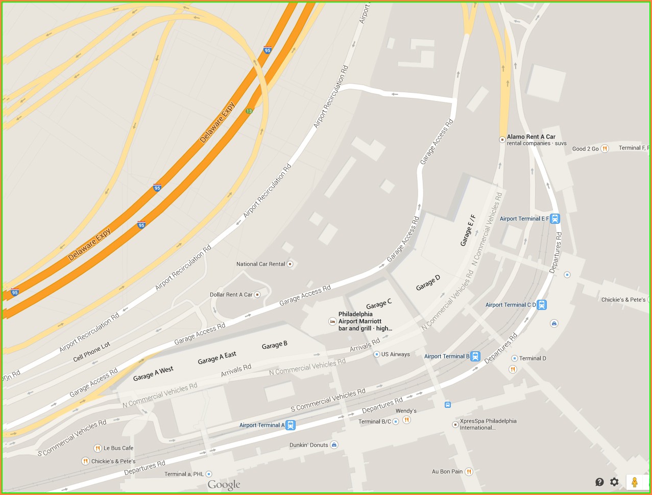 Philadelphia Airport Economy Parking Map