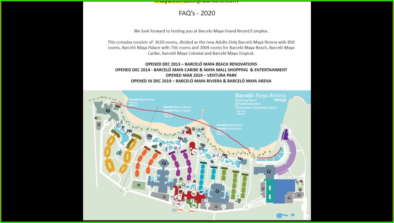 Riviera Maya Barcelo Maya Grand Resort Map