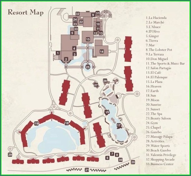 Valentin Imperial Riviera Maya Map Resort