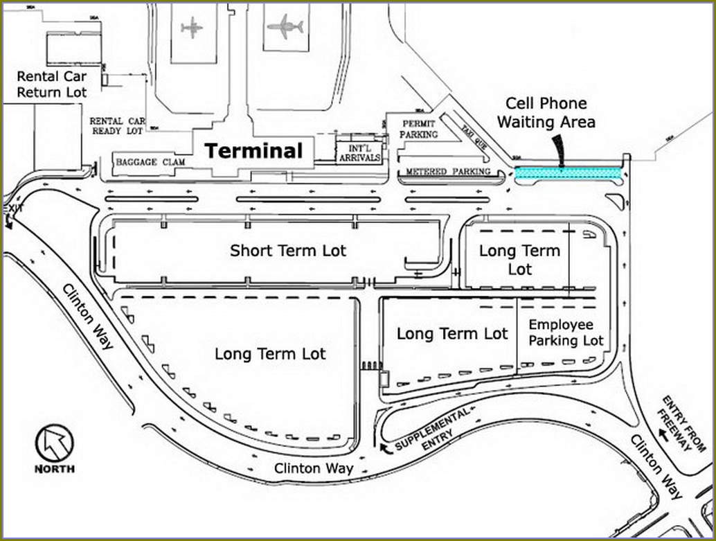 Fresno Airport Parking Map