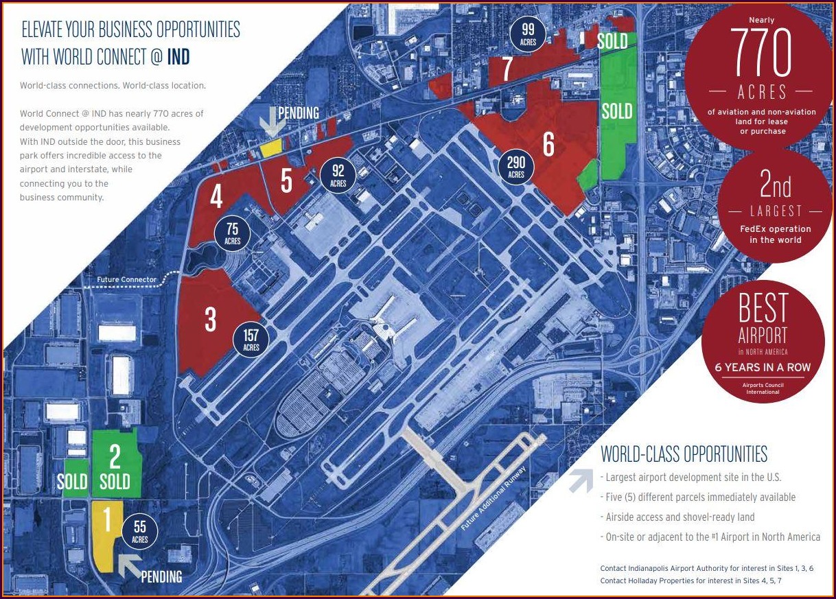 Indianapolis Airport Economy Parking Map