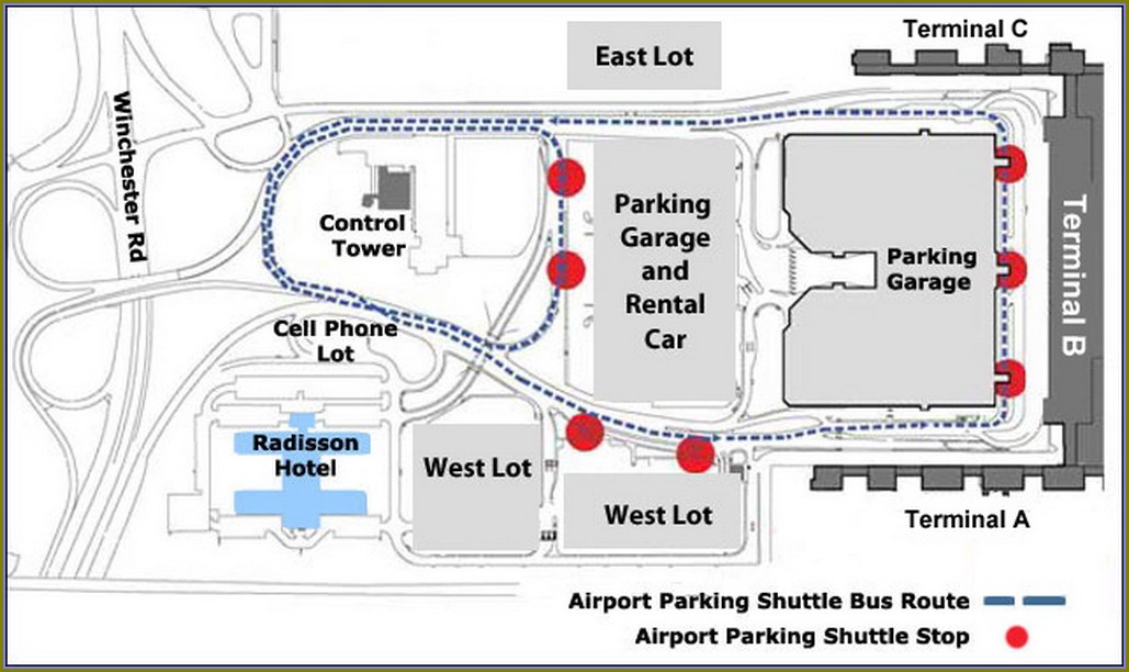 Memphis Airport Parking Map