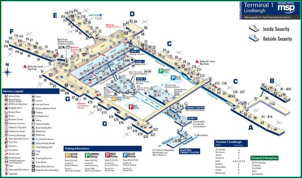 Msp Airport Parking Map