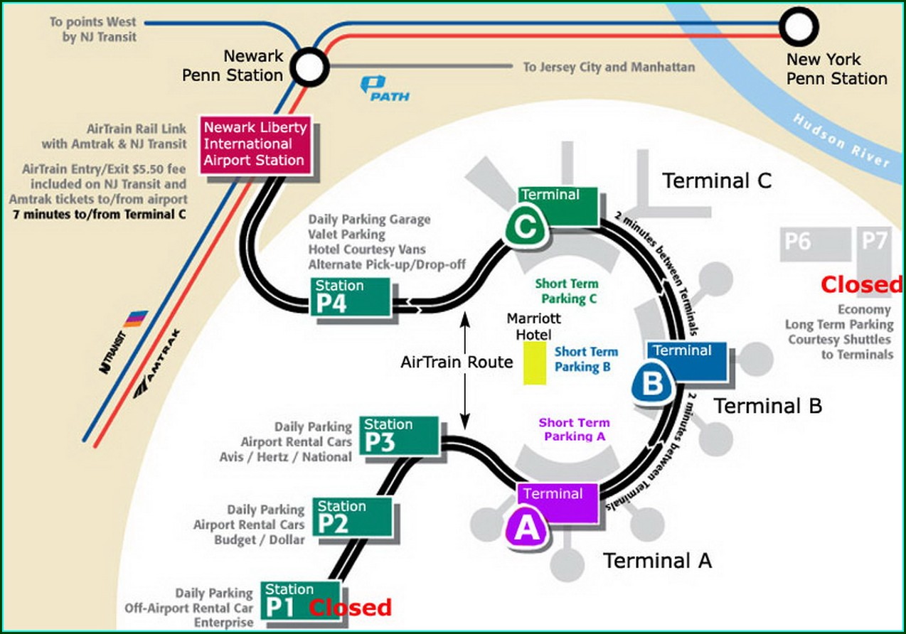 Newark Airport Short Term Parking Map