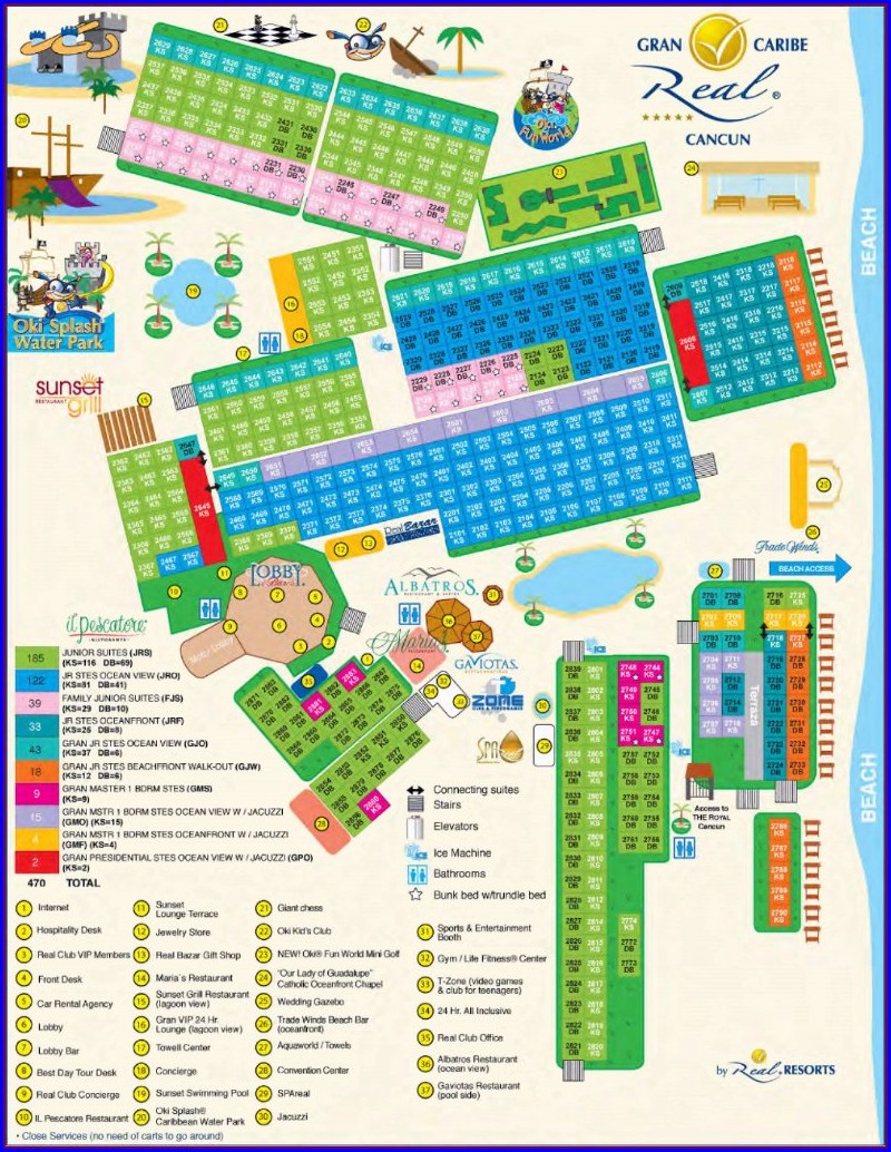 Panama Jack Cancun Resort Map