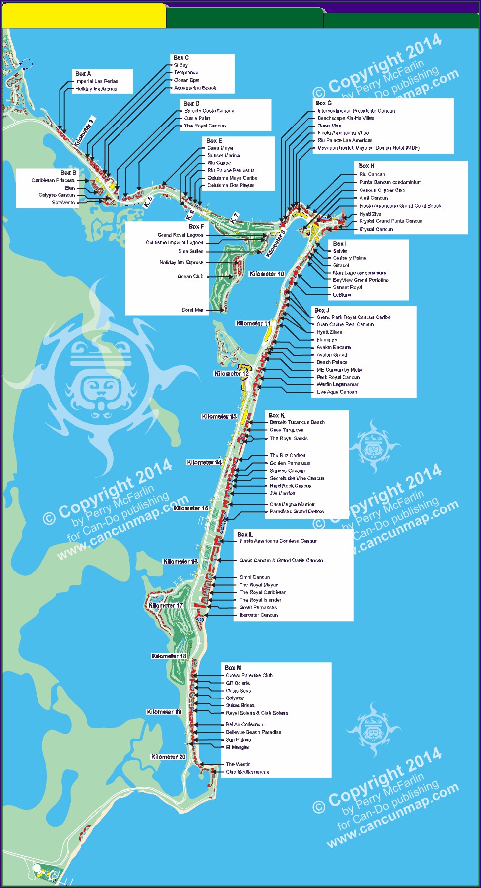 Riu Hotels Cancun Map