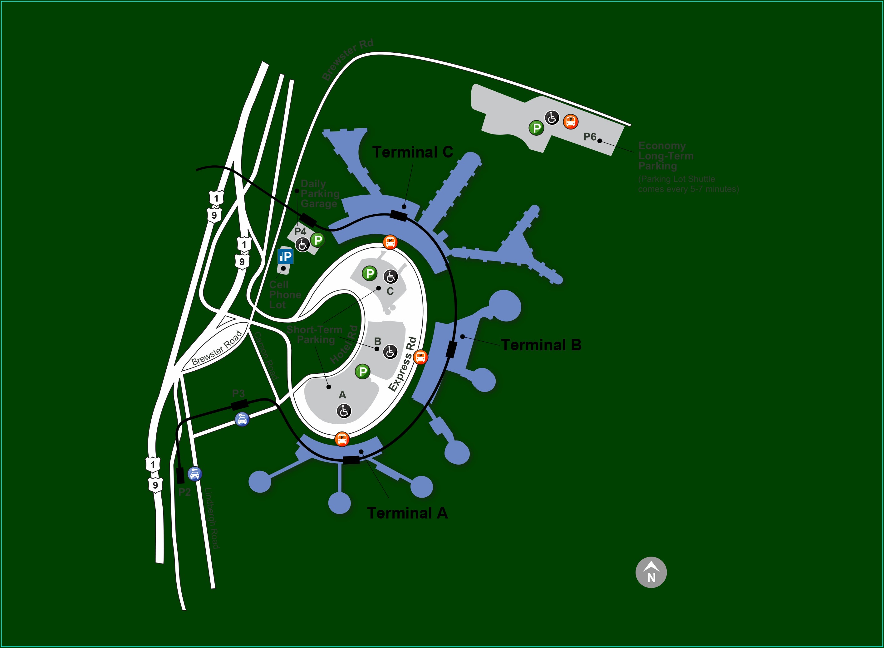 Short Term Parking Newark Airport Map