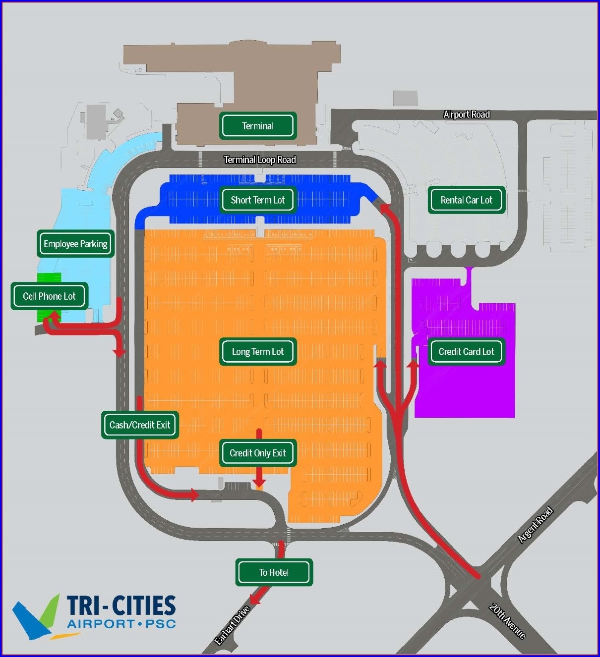 Slc Airport Economy Parking Map