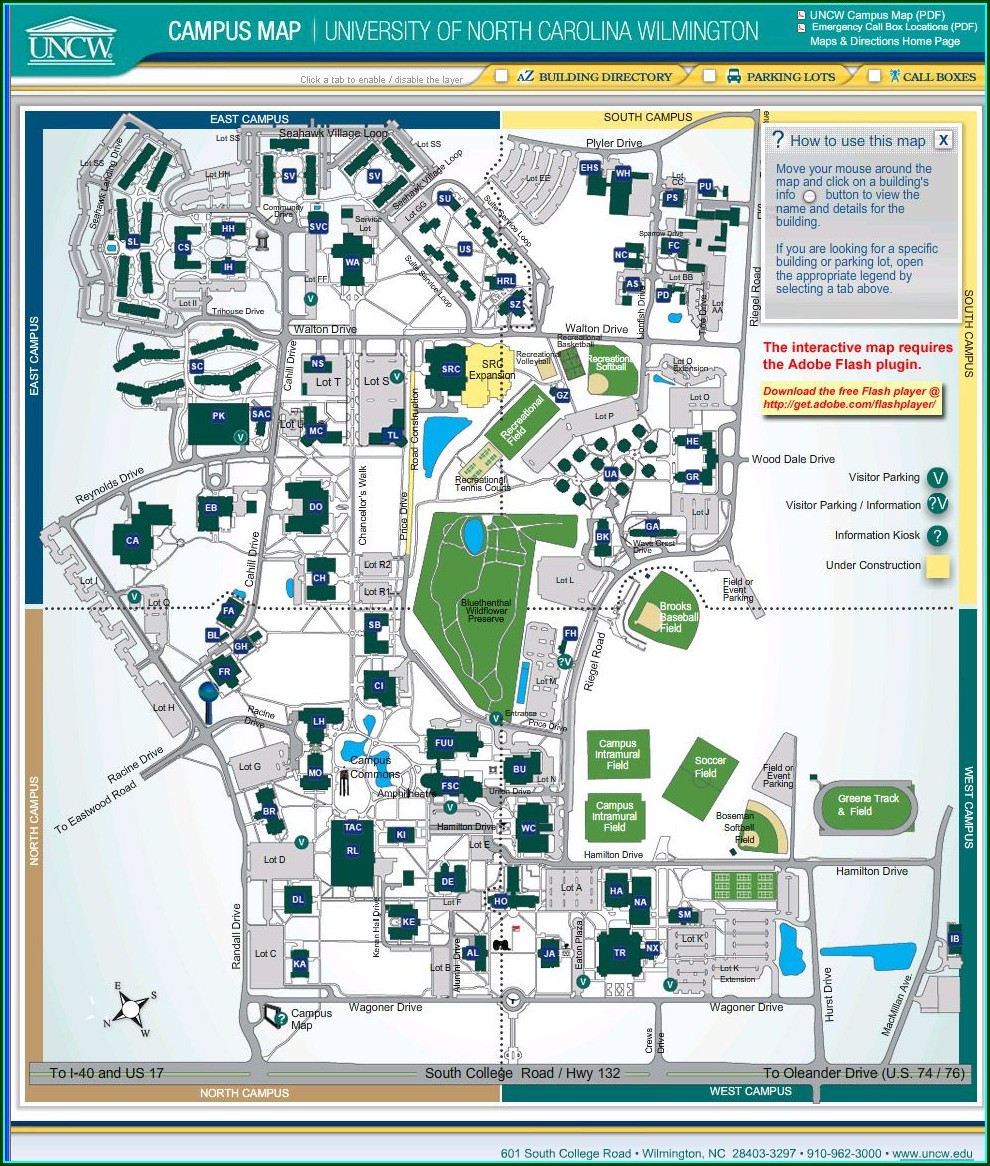 Trask Coliseum Uncw Map