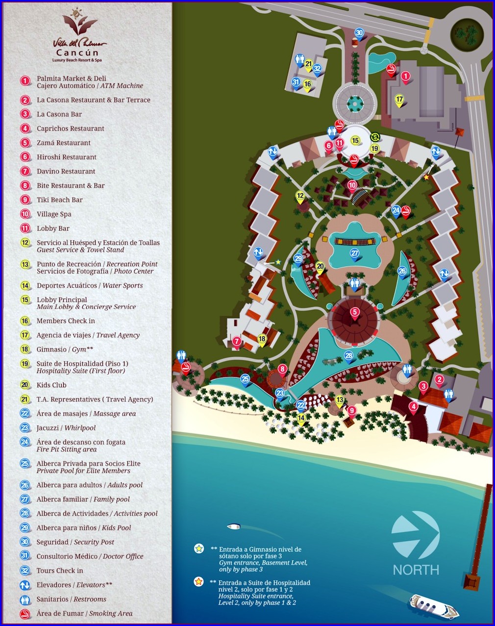 Villa Del Palmar Cancun Resort Map