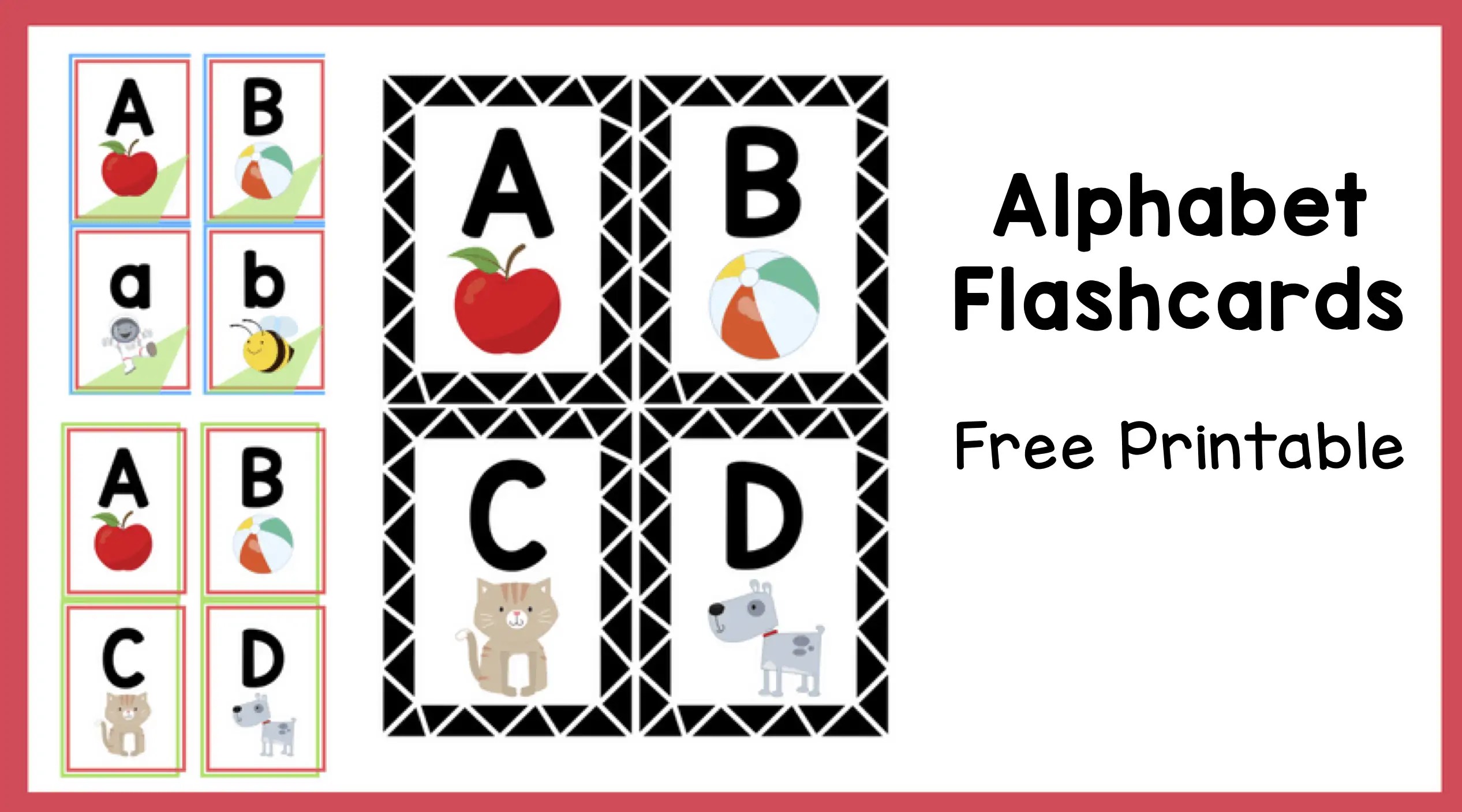 Large Alphabet Flashcards Printable - Printable World Holiday