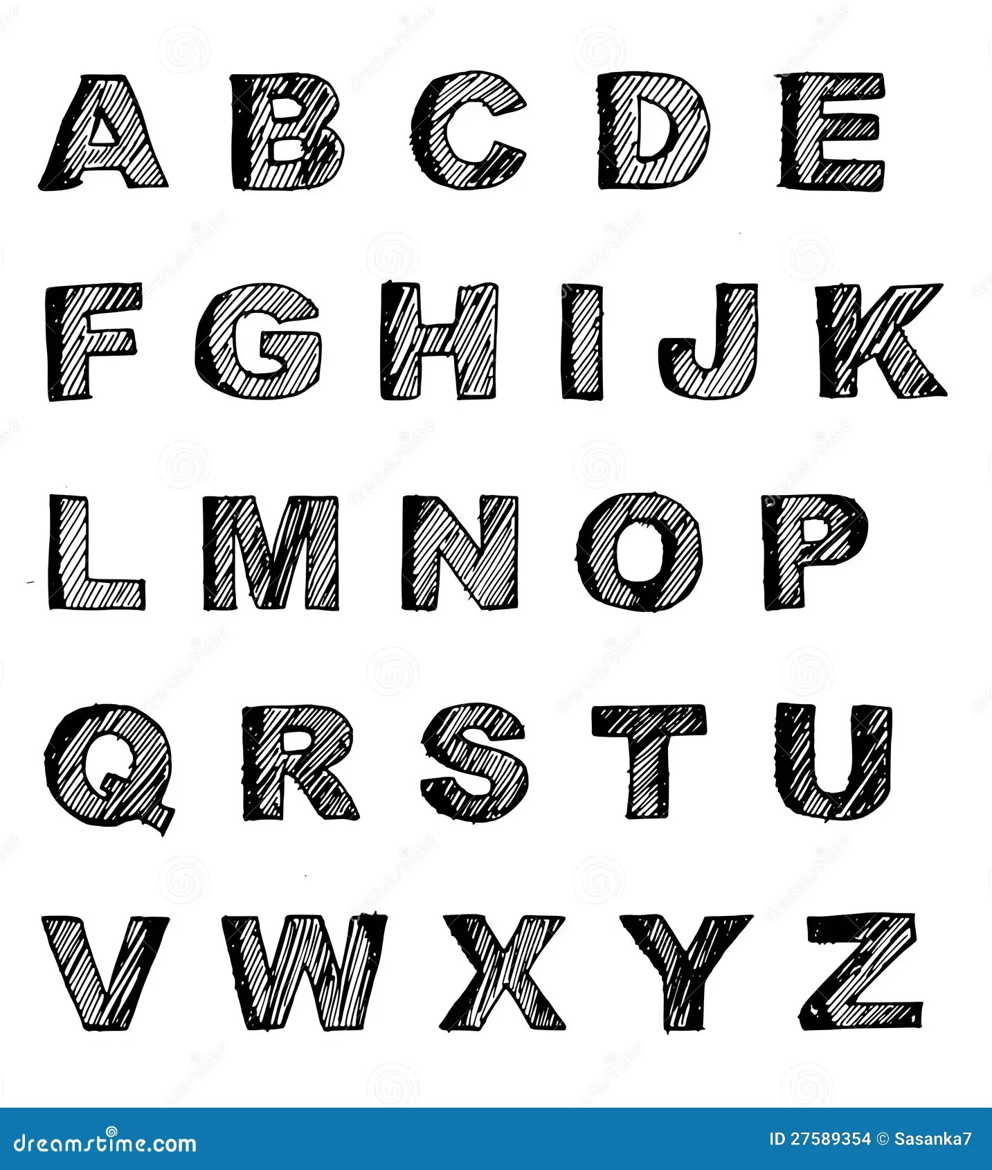 Sketch alphabet stock vector. Illustration of draw, font