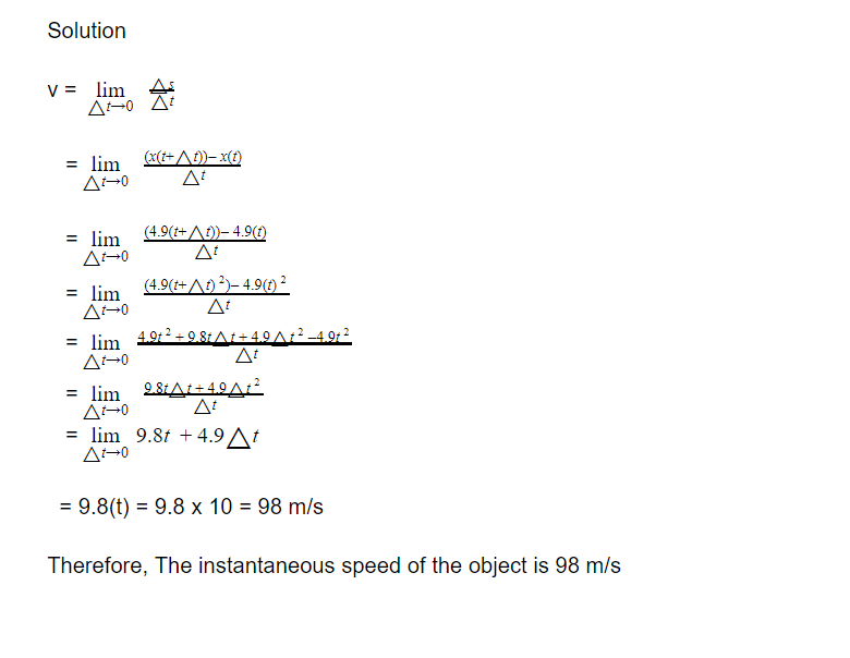 Cbse Class 11 Physics Instantaneous Sd