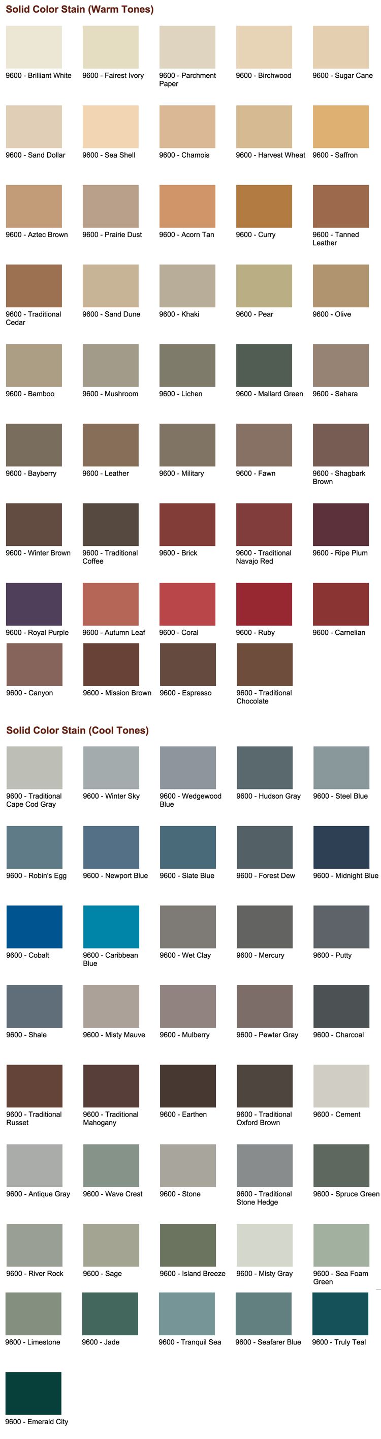 Sherwin Williams Superdeck Solid Stain Color Chart - Fotodtp