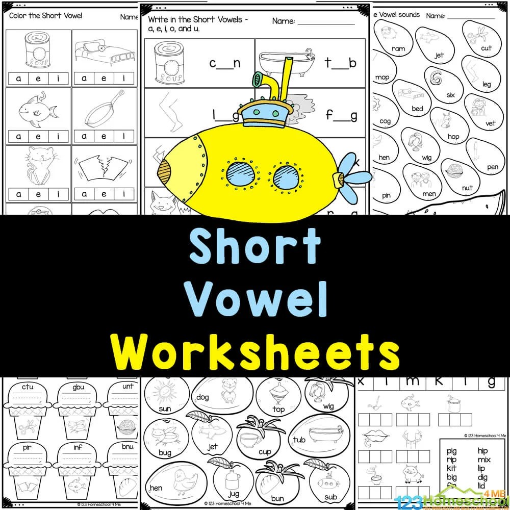 Free Printable Short Vowel Worksheets