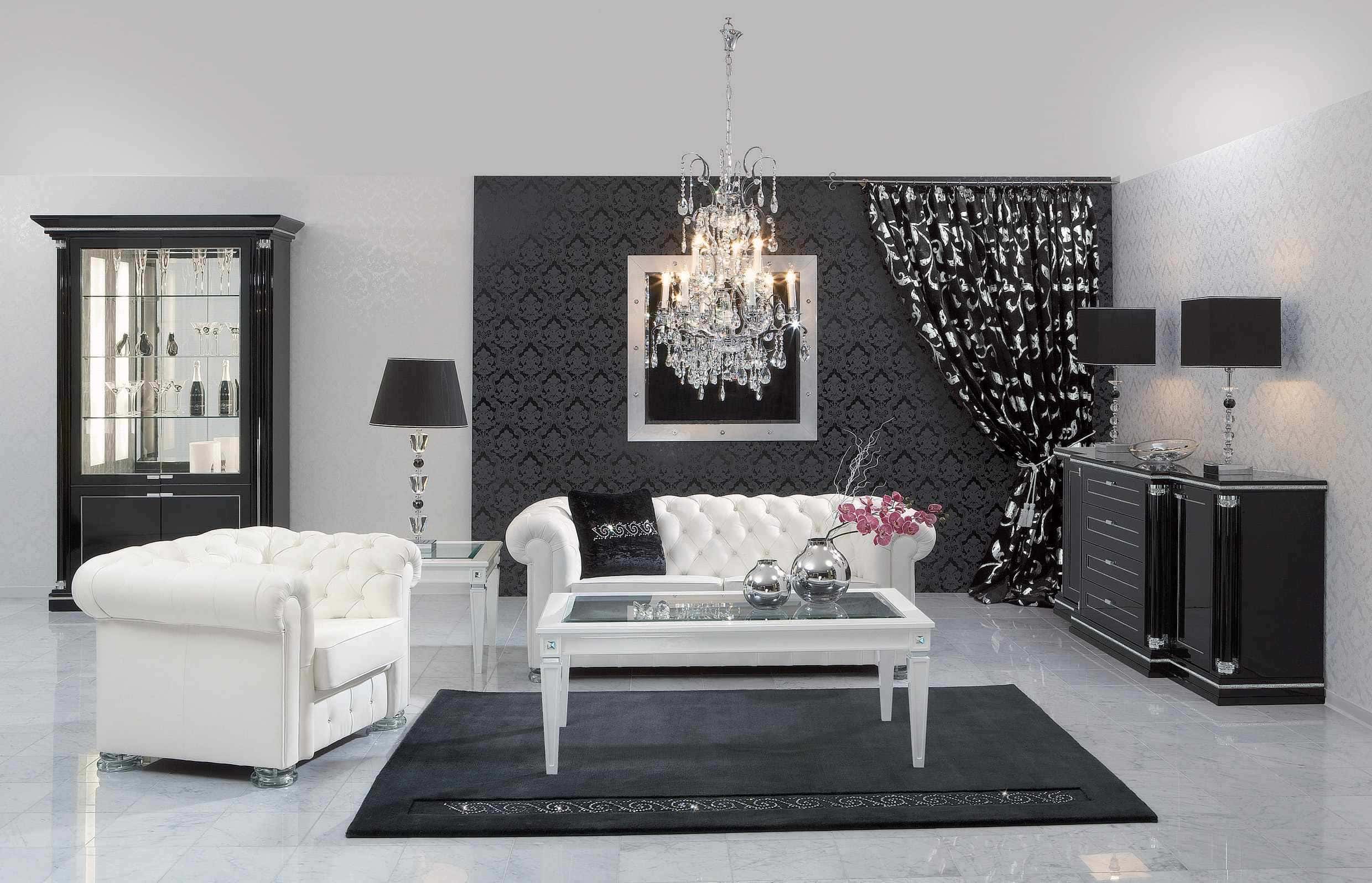 17 Fabulous Black & White Living Room Design Ideas