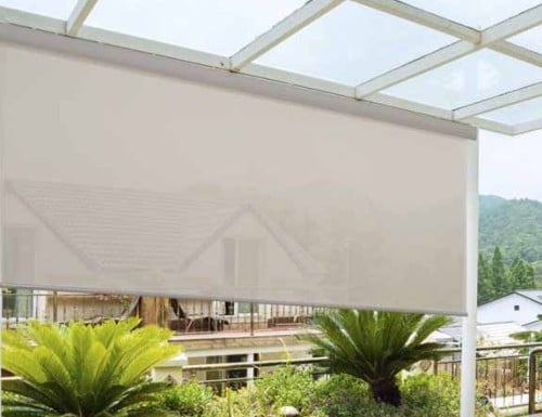 Outdoor Roller Shade Blinds Chalet