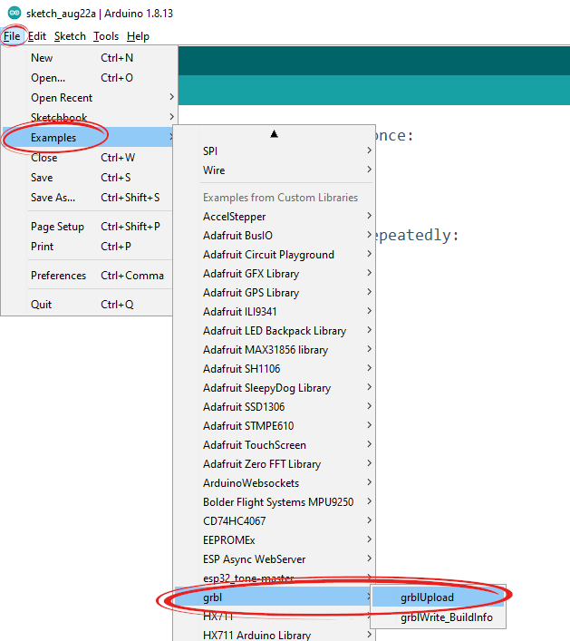 How to flash (install) Grbl 1.1 onto an Arduino Uno, Nano, or Mega