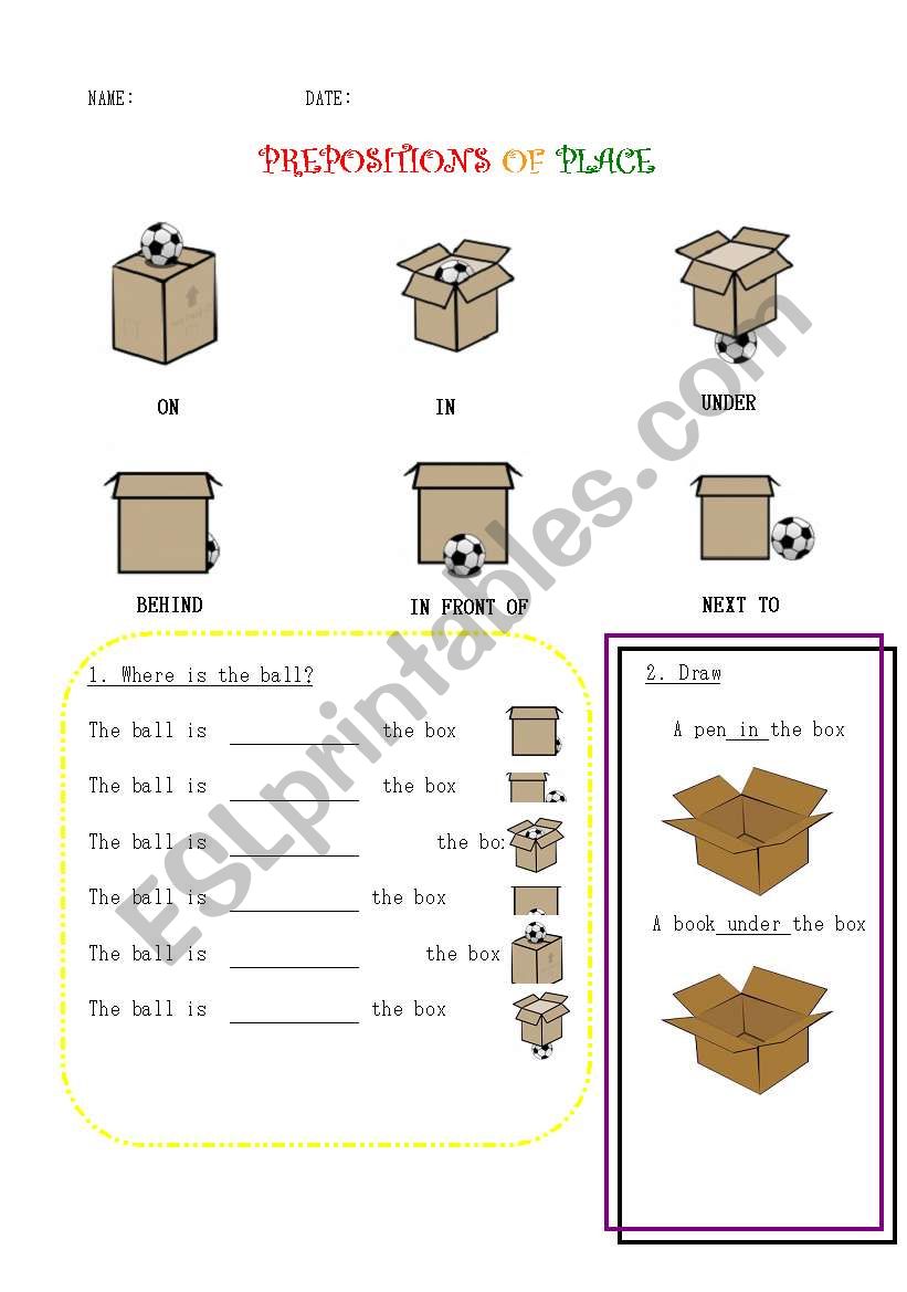 Where´s the ball? - ESL worksheet by mssu