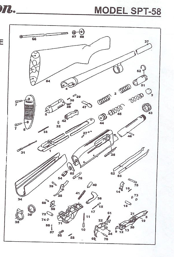 Remington 1100 Schematic Drawing