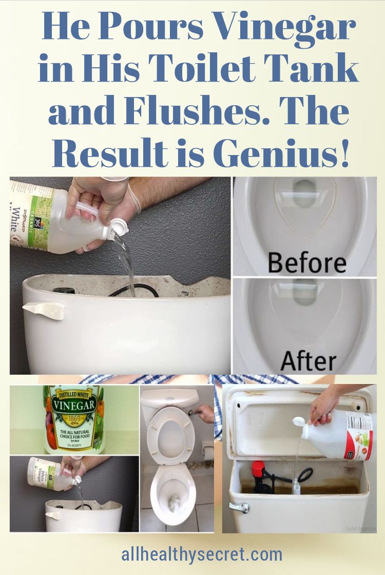 He Pours Vinegar In His Toilet Tank And Flushes. The Result Is Genius!