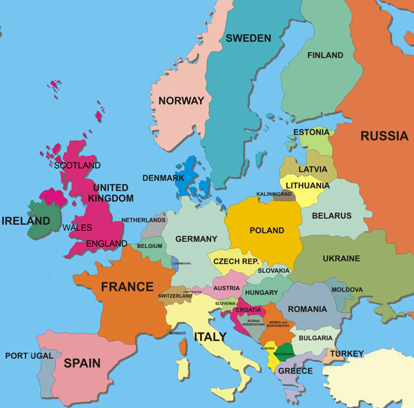 Map Of Western Europe And The Uk Dog friendly holiday lodges and log cabins in the UK and Europe