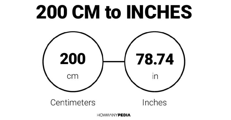 200 CM to Inches - Howmanypedia.com