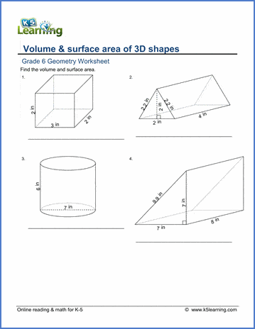 Free Printable Surface Area And Volume Worksheets - FREE PRINTABLE