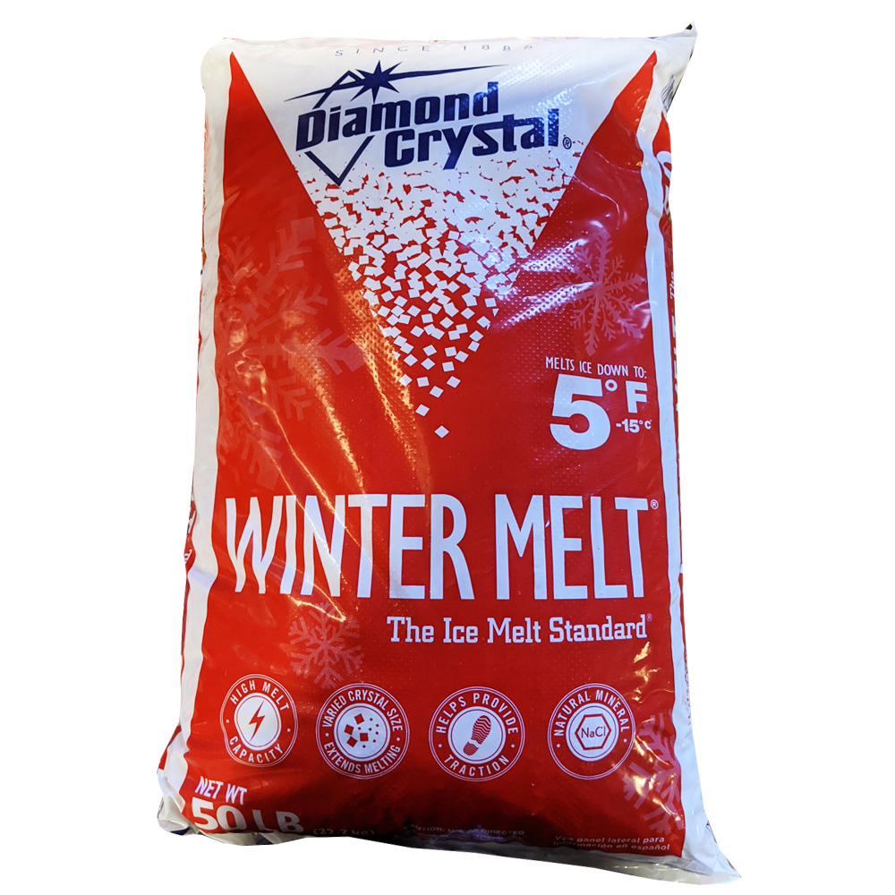 100012605 Diamond Crystal 50 lb. Bag Winter Melt Rock Salt Ice Melt 1