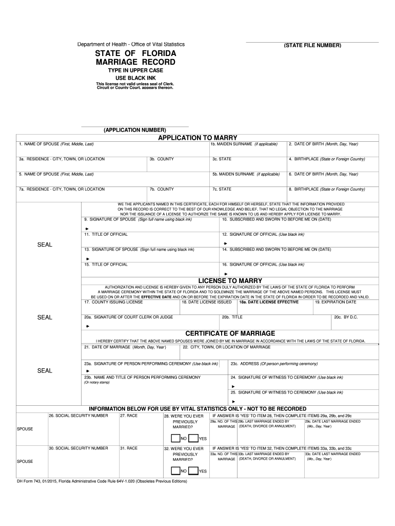 Florida Dh 680 Form Printable