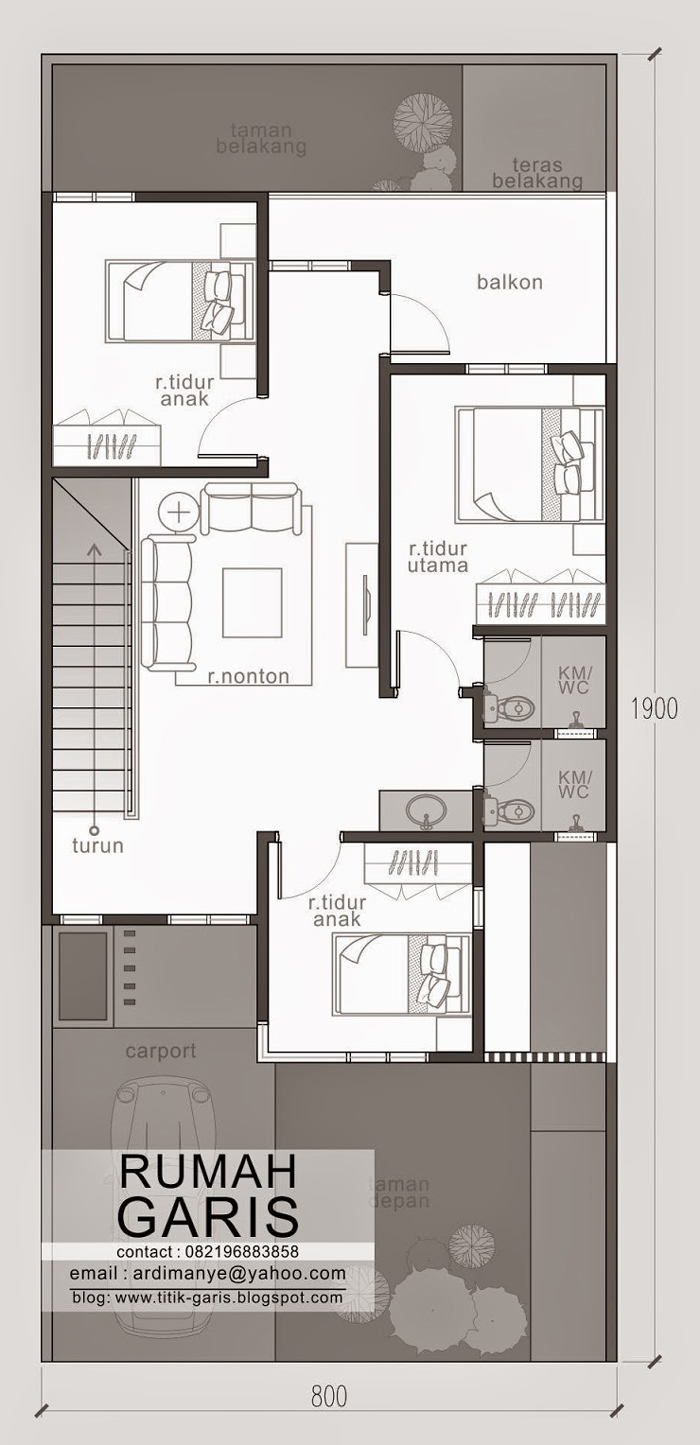 Two Story Narrow Lot House Plan Pinoy ePlans