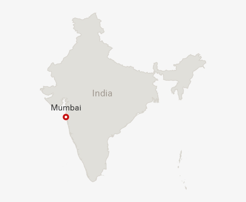 Mumbai In India Outline Map - Europe Map With Countries