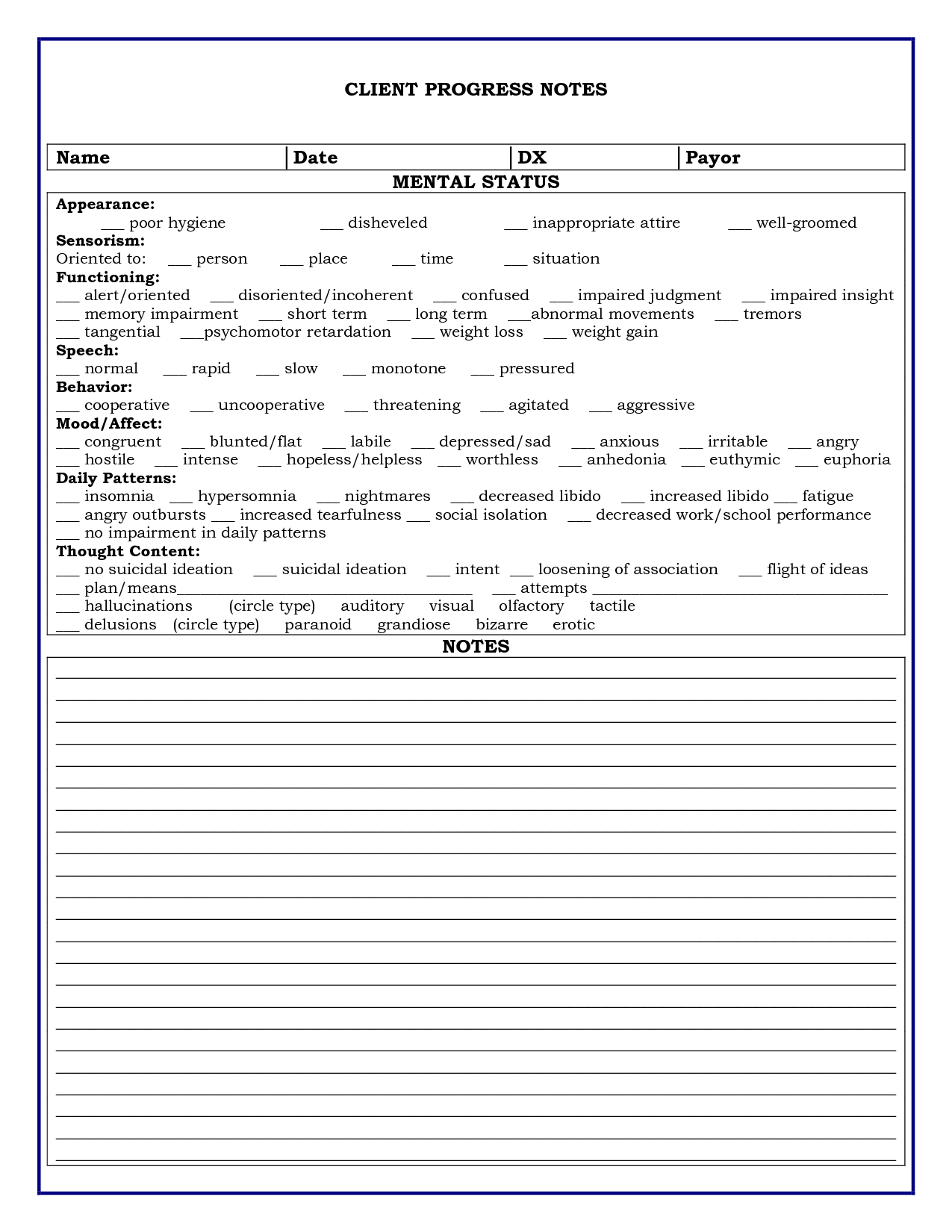 15+ Patient Progress Note Template Sample Templates Sample Templates