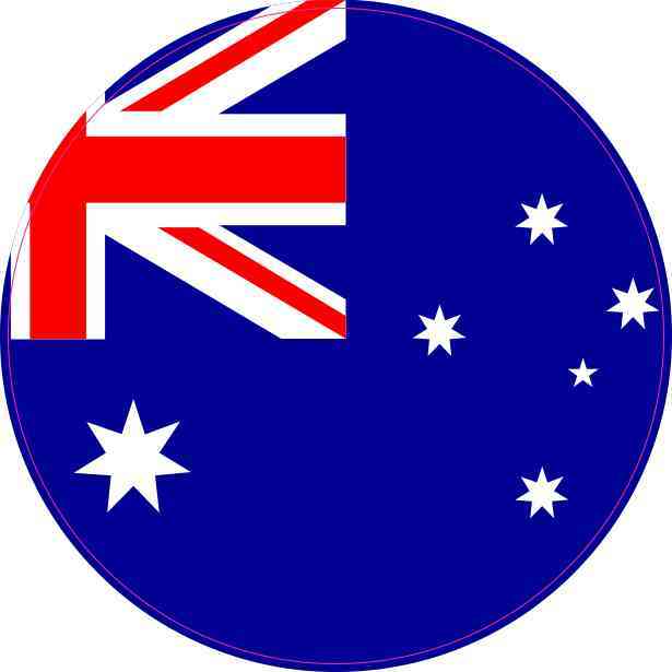 4x4 Round Australia Flag Sticker Vinyl Vehicle Decal Travel Hobby ...