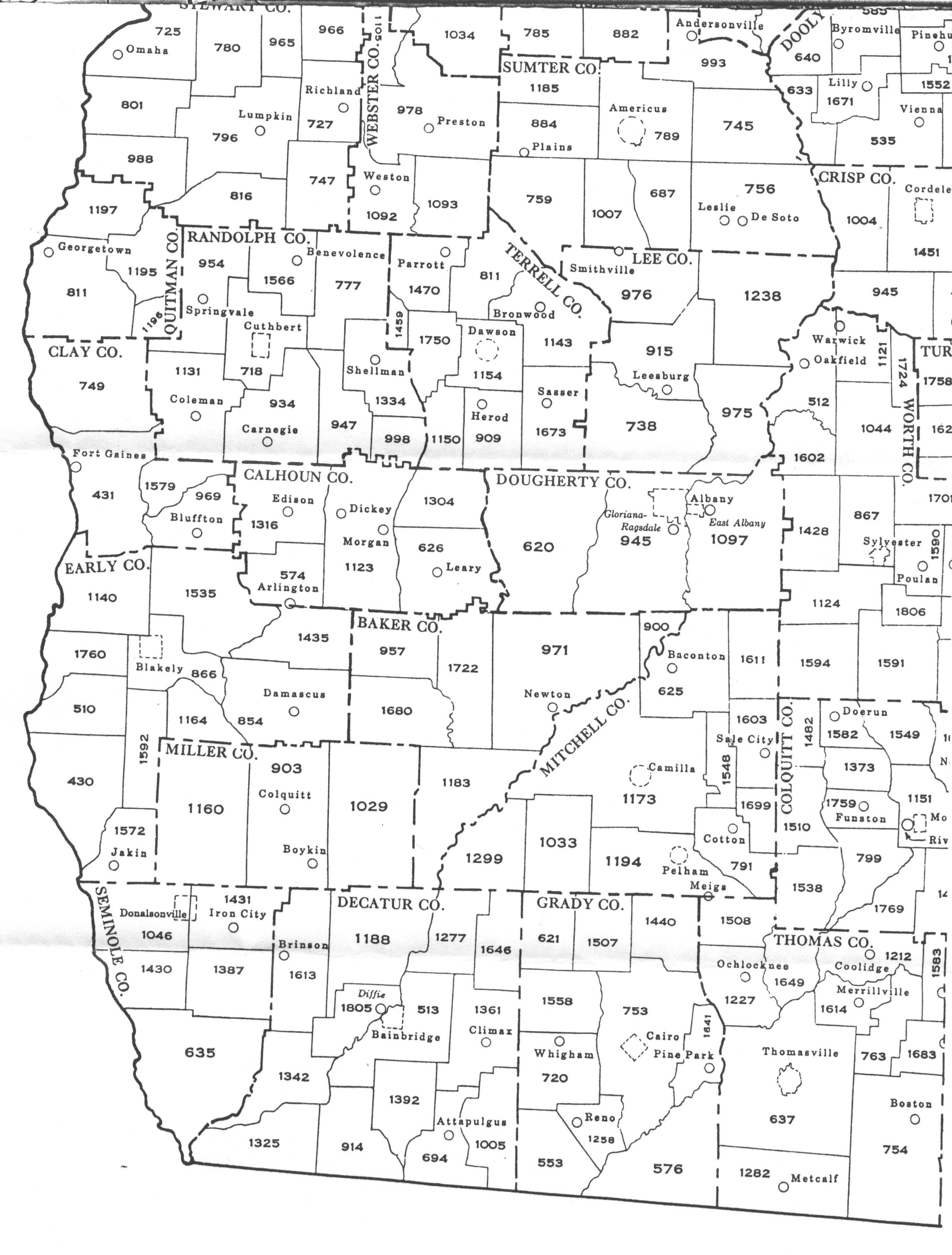 Georgia Militia Districts Map USGenWeb Archives Militia District Maps