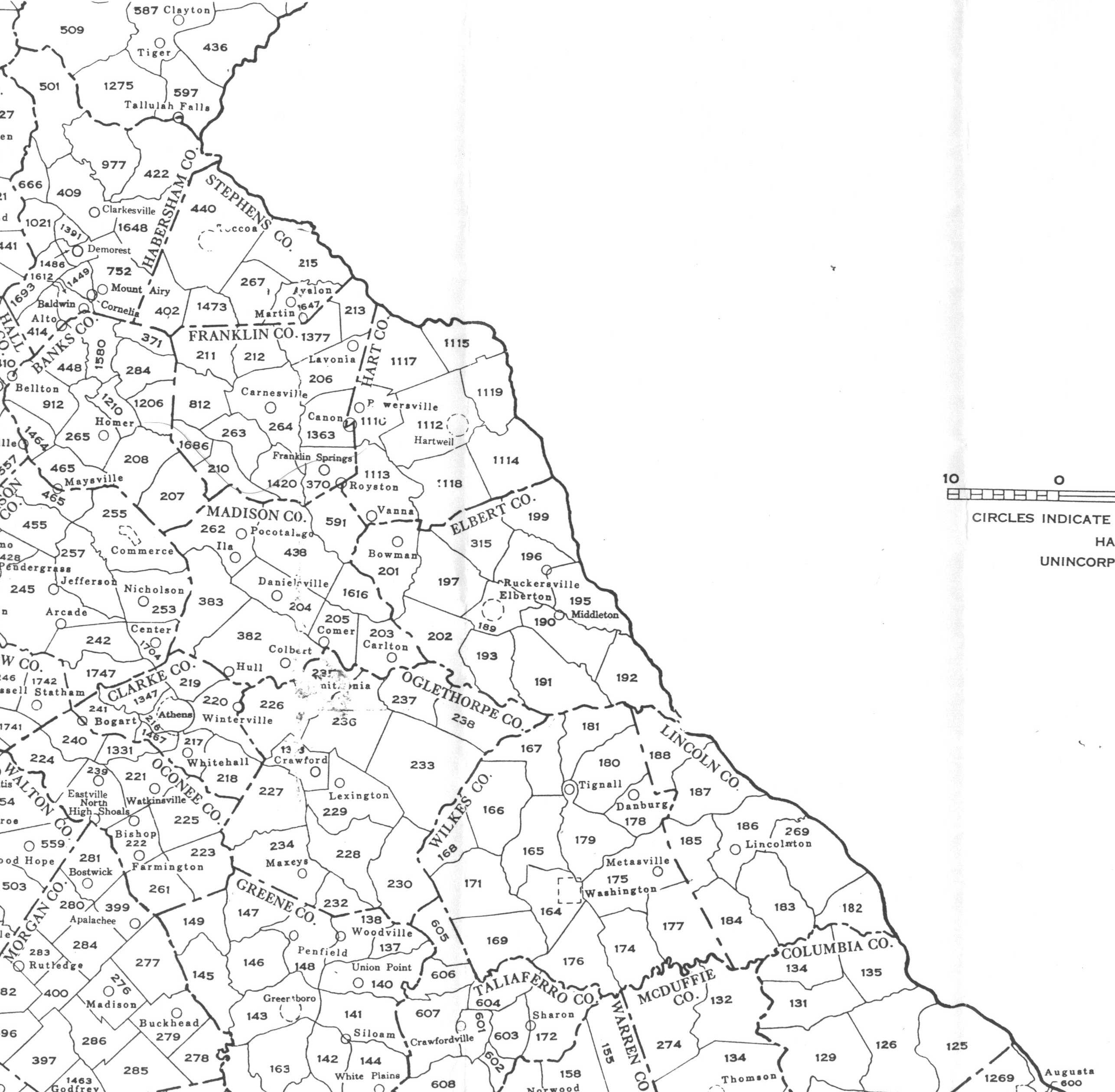 Georgia Militia Districts Map USGenWeb Archives Militia District Maps