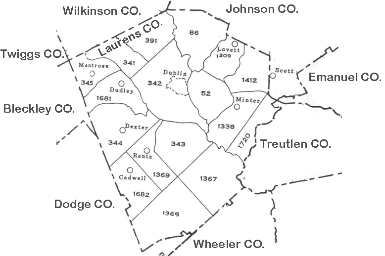 Georgia Militia Districts Map 30 Militia Districts Map Maps Database Source