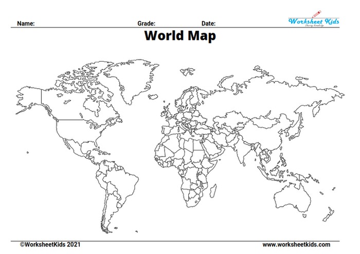 Blank Map Of The World Pdf - Alvera Marcille