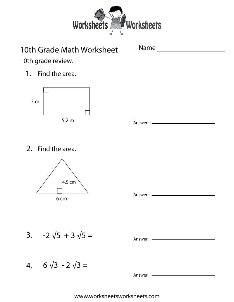 10th Grade Worksheet Category Page 1 - worksheeto.com