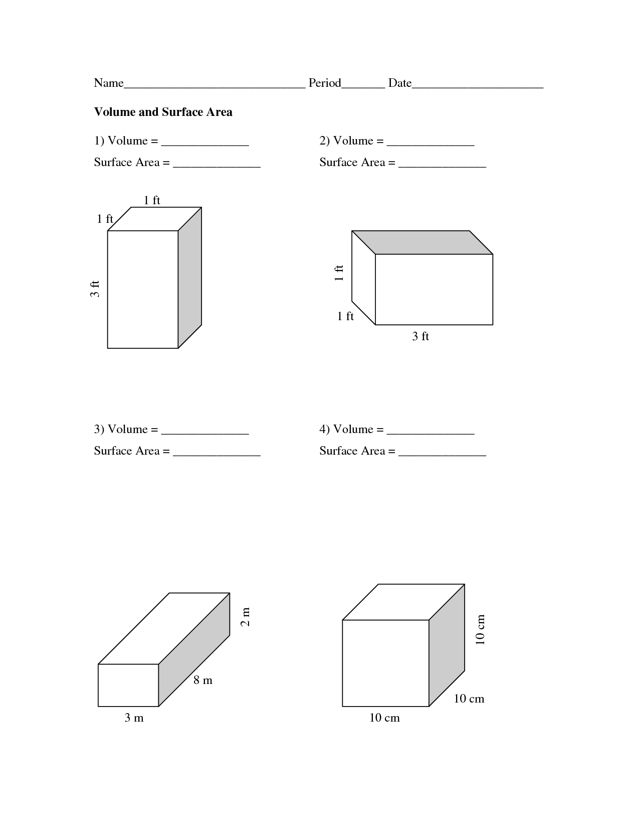 11 Surface Area Rectangular Prism Net Worksheet / worksheeto.com