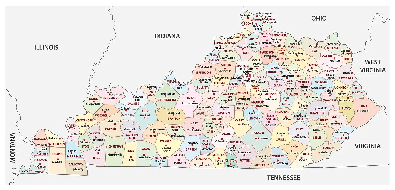 Kentucky Maps & Facts World Atlas